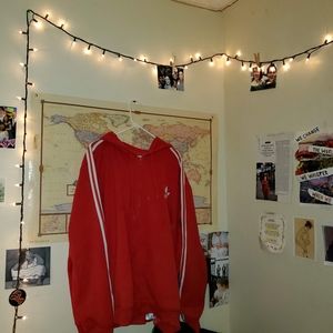 RED ADIDAS HOODIE
